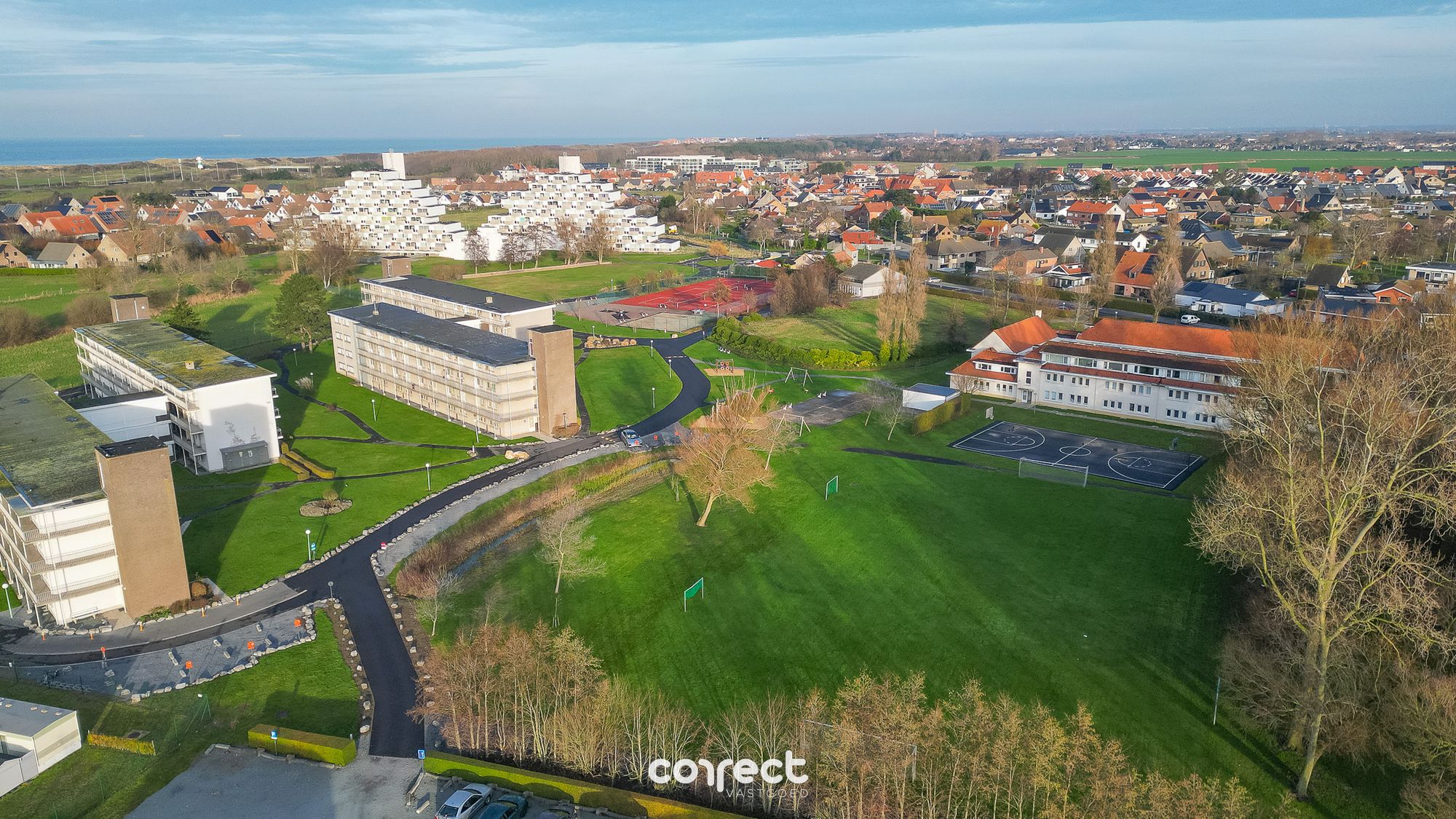 Groen domein vanuit de lucht